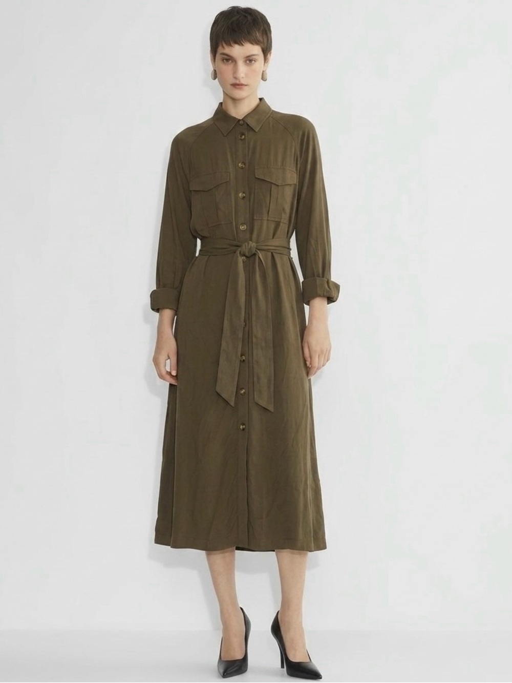 H&M Shirt Dress with Tie Waist
